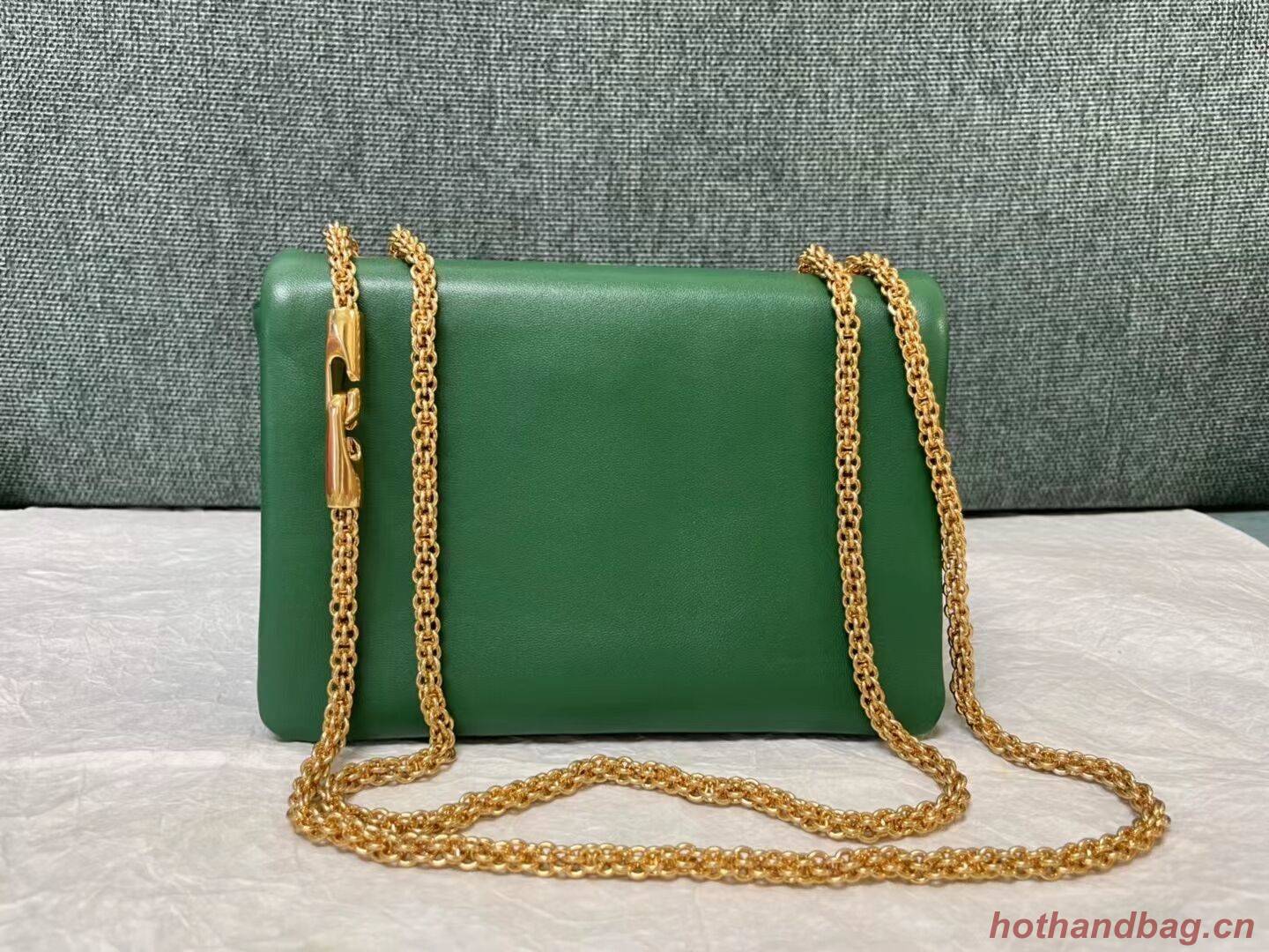 VALENTINO GARAVANI One Stud Sheepskin Shoulder Bag XW0B0K21 green VALENTINO GARAVANI One Stud Sheepskin Shoulder Bag XW0B0K21 green