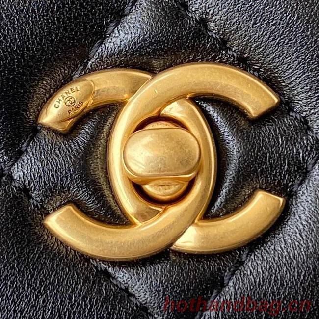 Chanel Lambskin Flap Shoulder Bag AP1450 black
