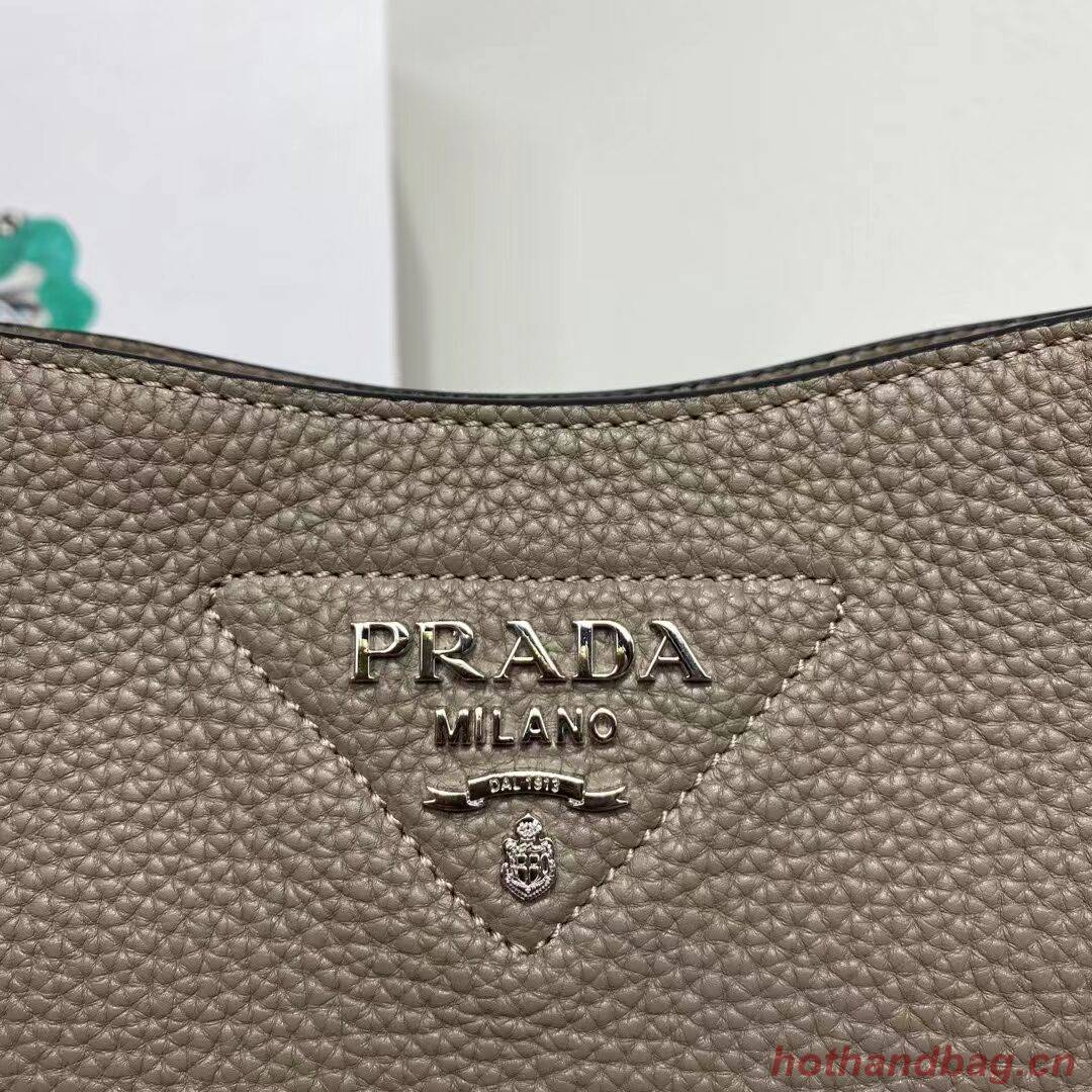 Prada Leather mini shoulder bag 1BH191 gray Prada Leather mini shoulder bag 1BH191 gray