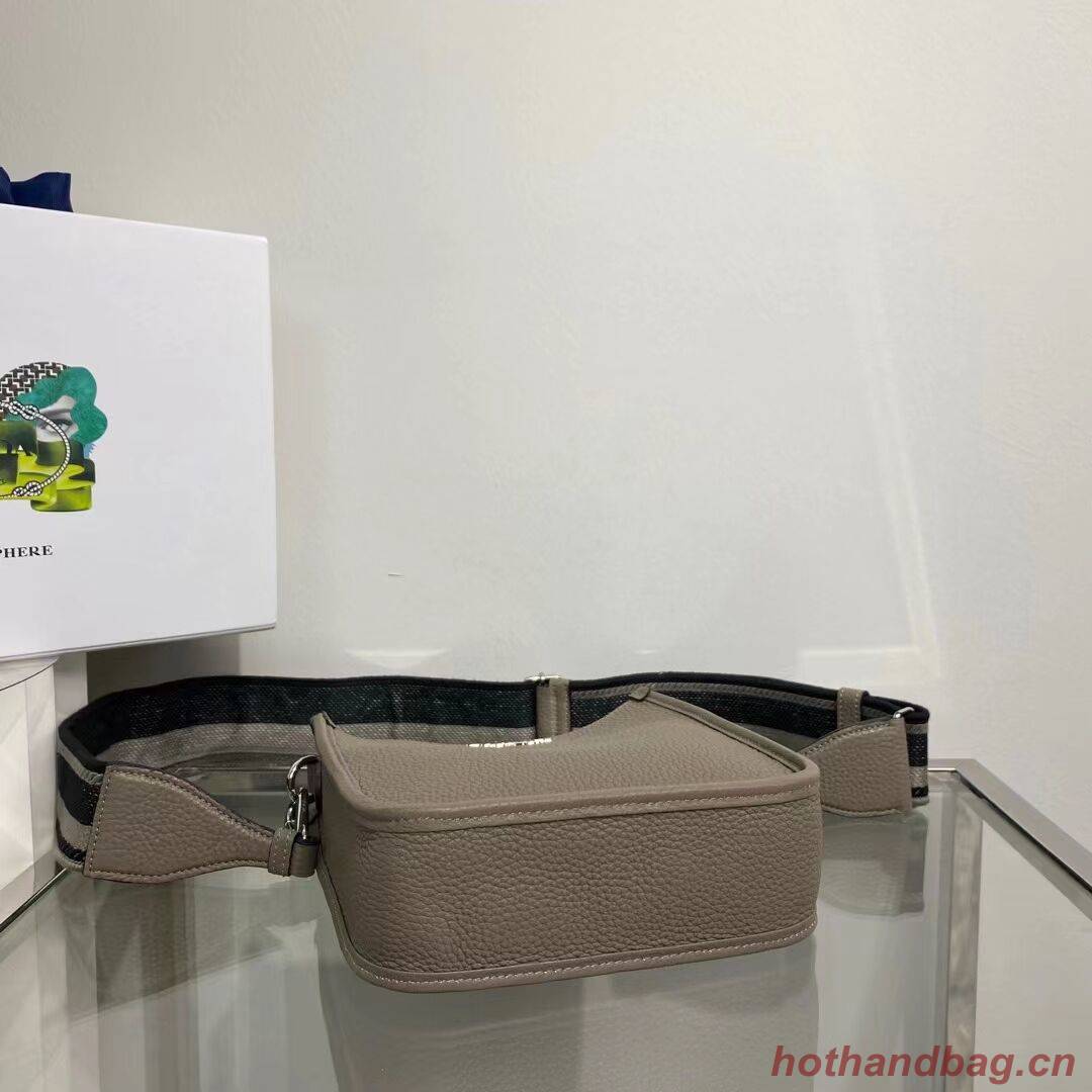 Prada Leather mini shoulder bag 1BH191 gray Prada Leather mini shoulder bag 1BH191 gray