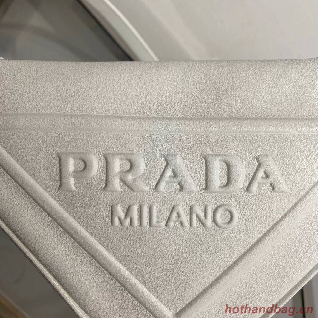Prada Padded nappa leather handbag 1BE003 white Prada Padded nappa leather handbag 1BE003 white