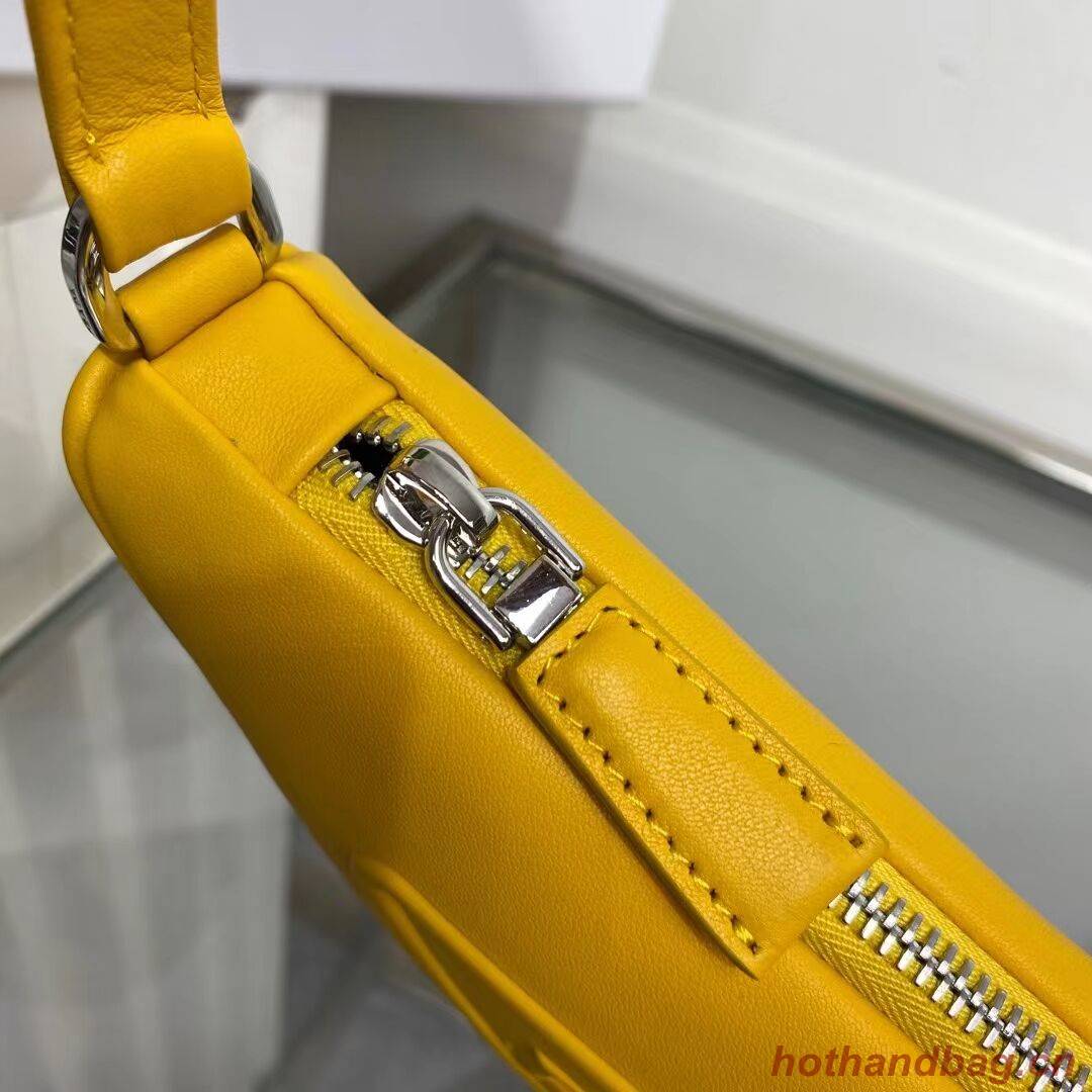 Prada Padded nappa leather handbag 1BE003 yellow Prada Padded nappa leather handbag 1BE003 yellow