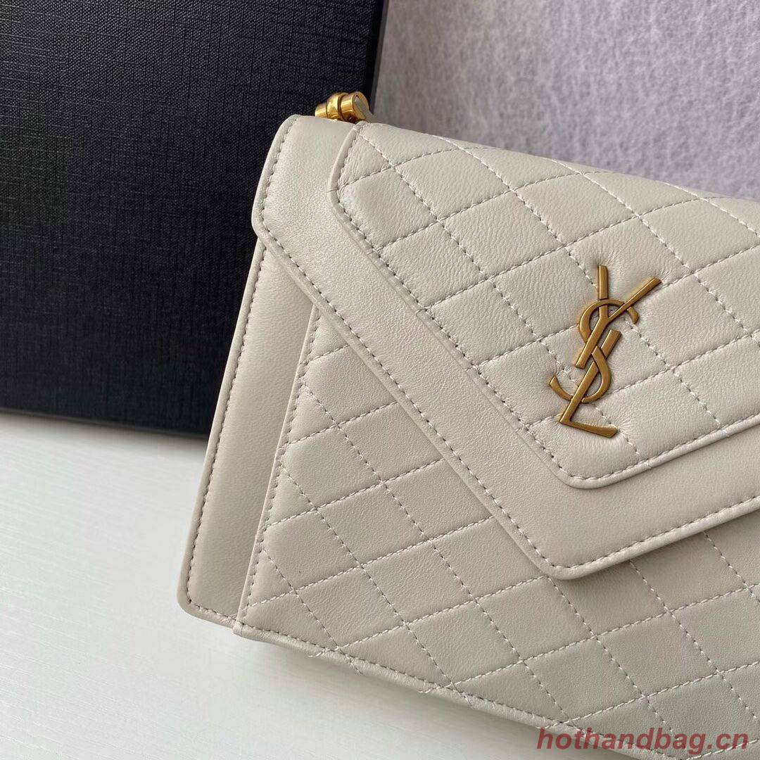 Yves Saint Laurent GABY MINI SATCHEL IN QUILTED LAMBSKIN 6855741 BLANC VINTAGE Yves Saint Laurent GABY MINI SATCHEL IN QUILTED LAMBSKIN 6855741 BLANC VINTAGE