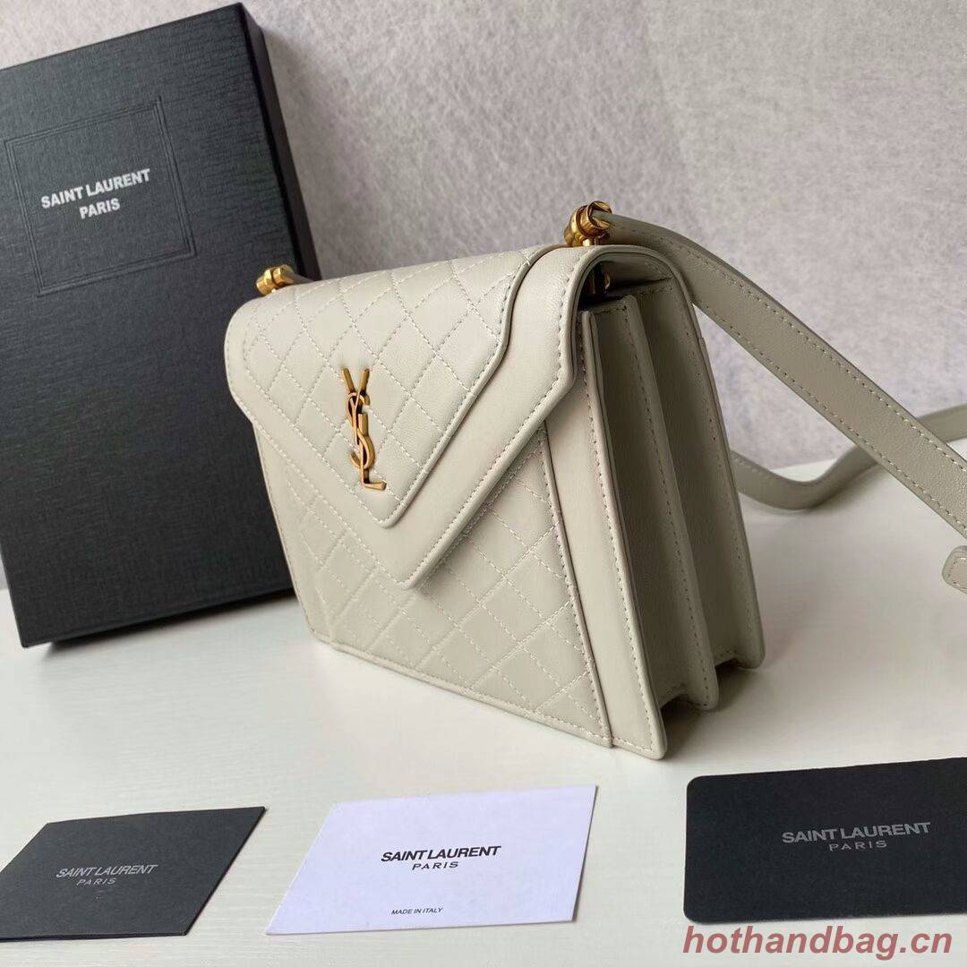 Yves Saint Laurent GABY MINI SATCHEL IN QUILTED LAMBSKIN 6855741 BLANC VINTAGE Yves Saint Laurent GABY MINI SATCHEL IN QUILTED LAMBSKIN 6855741 BLANC VINTAGE