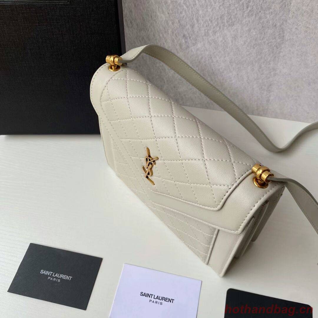 Yves Saint Laurent GABY MINI SATCHEL IN QUILTED LAMBSKIN 6855741 BLANC VINTAGE Yves Saint Laurent GABY MINI SATCHEL IN QUILTED LAMBSKIN 6855741 BLANC VINTAGE