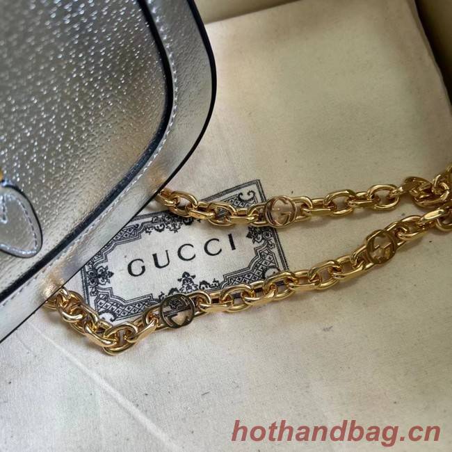 Gucci Jackie 1961 lame mini bag 675799 Silver