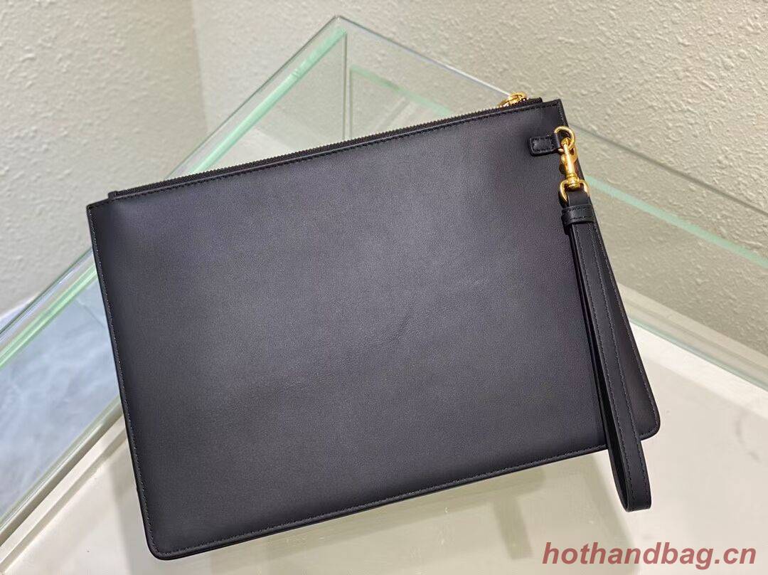 Dior Calfskin Cluth Bag C9181 Black