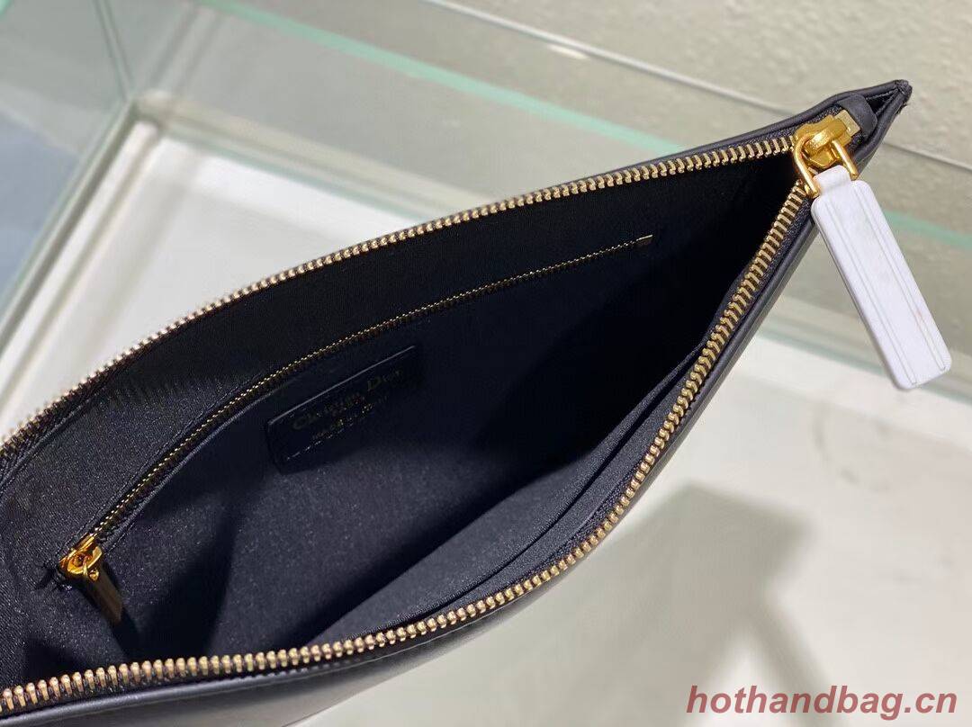 Dior Calfskin Cluth Bag C9181 Black