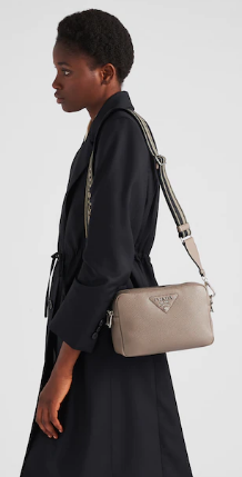 Prada Leather bag with shoulder strap 1BH082 gray Prada Leather bag with shoulder strap 1BH082 gray