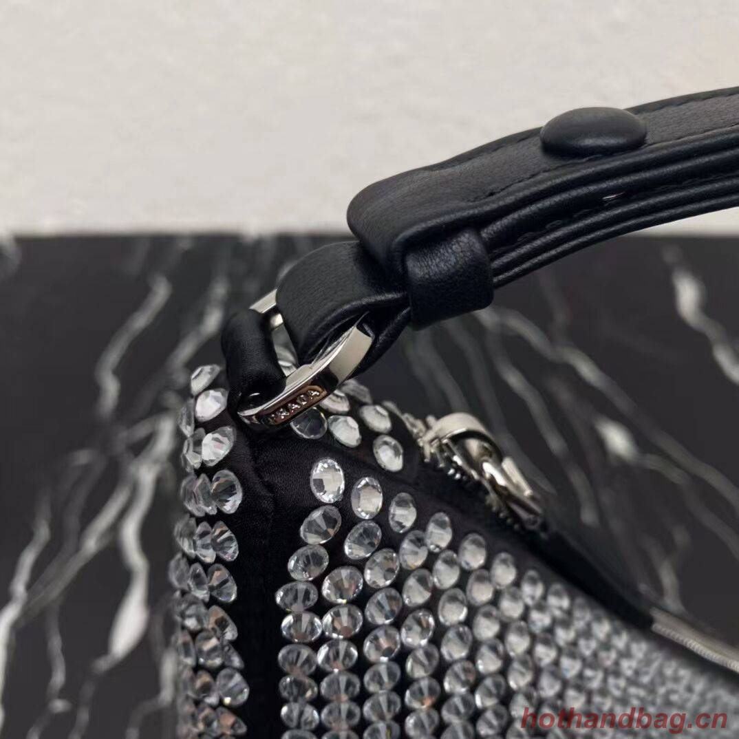 Prada crystal handbag 1VH243 black Prada crystal handbag 1VH243 black