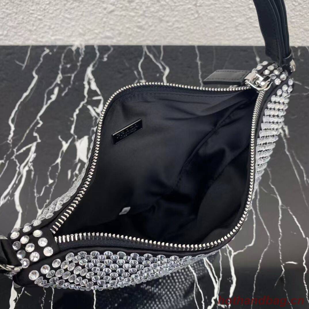 Prada crystal handbag 1VH243 black Prada crystal handbag 1VH243 black