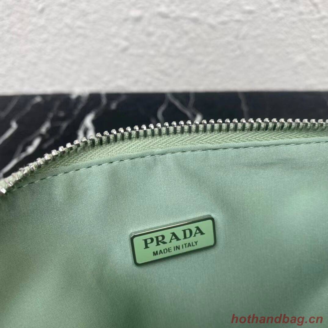 Prada crystal handbag 1VH243 green Prada crystal handbag 1VH243 green