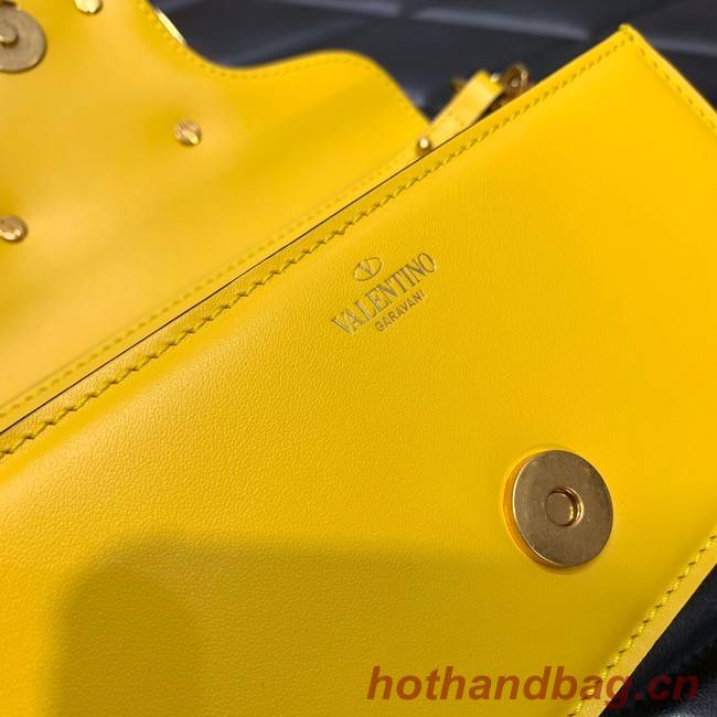 VALENTINO GARAVANI MINI LOCO Calf leather Shoulder Bag 1W2B0K yellow
