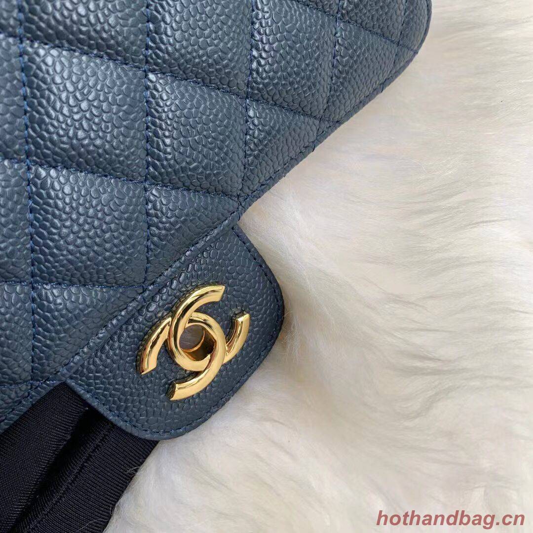 Chanel Flap Shoulder Bag Grained Caviar Leather A01113 Dark Blue Chanel Flap Shoulder Bag Grained Caviar Leather A01113 Dark Blue