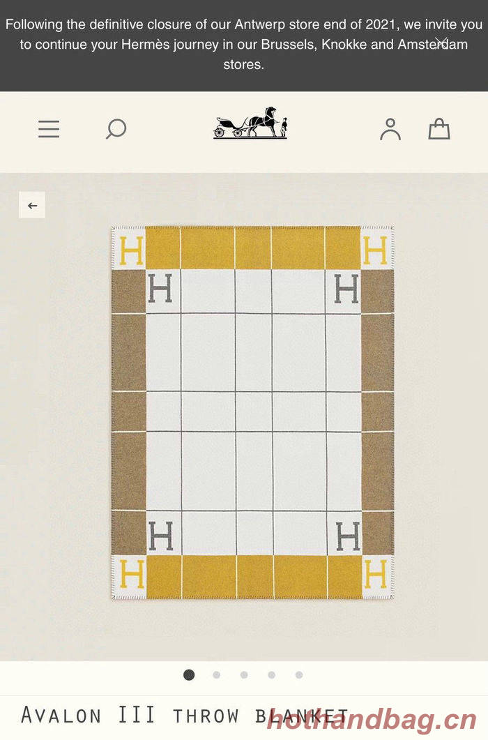 Hermes Lambswool&Cashmere Shawl&Blanket HMB00001 Hermes Lambswool&Cashmere Shawl&Blanket HMB00001