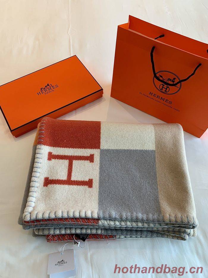 Hermes Lambswool&Cashmere Shawl&Blanket HMB00009 Hermes Lambswool&Cashmere Shawl&Blanket HMB00009