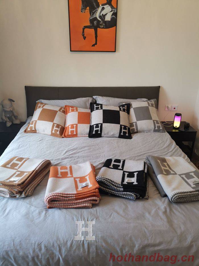 Hermes Lambswool&Cashmere Shawl&Blanket HMB00013 Hermes Lambswool&Cashmere Shawl&Blanket HMB00013