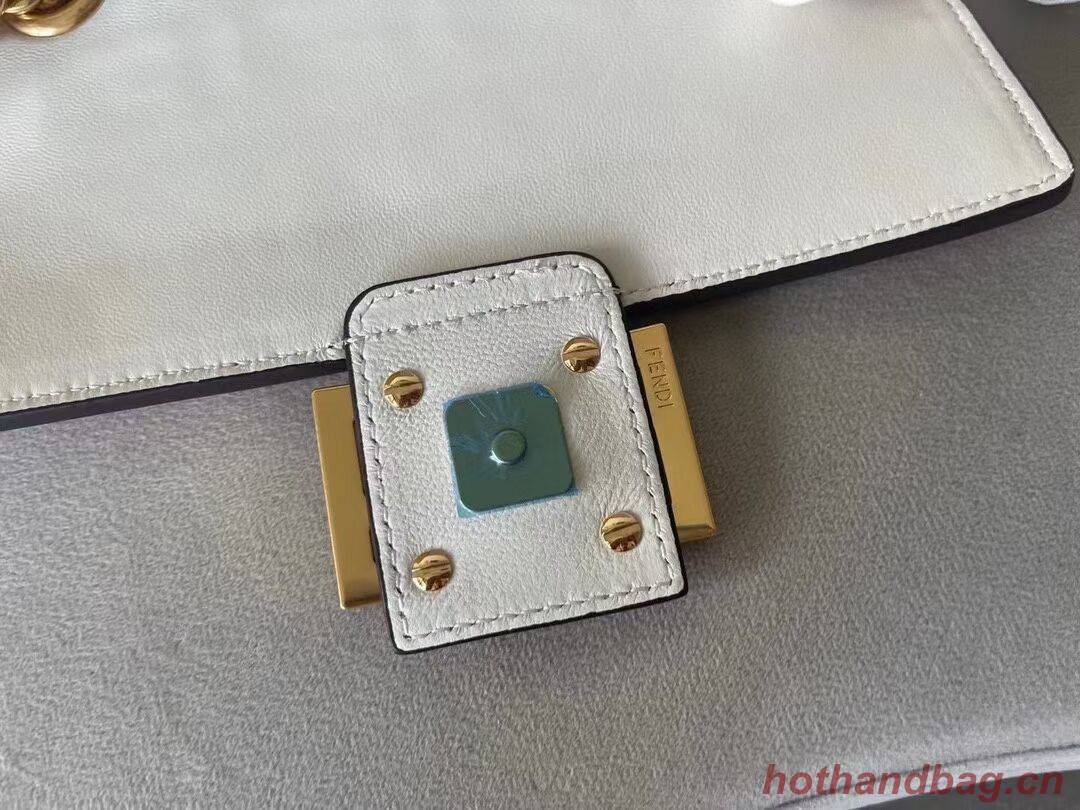 Fendi Baguette Chain Midi Leather bag with multicolor print 8BR6525 Fendi Baguette Chain Midi Leather bag with multicolor print 8BR6525