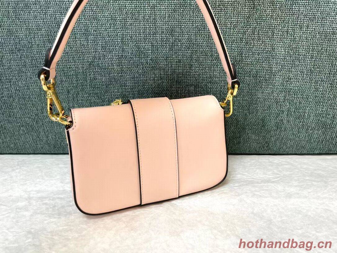 Fendi Brooch mini baguette Fendace leather bag 8BS066A pink Fendi Brooch mini baguette Fendace leather bag 8BS066A pink