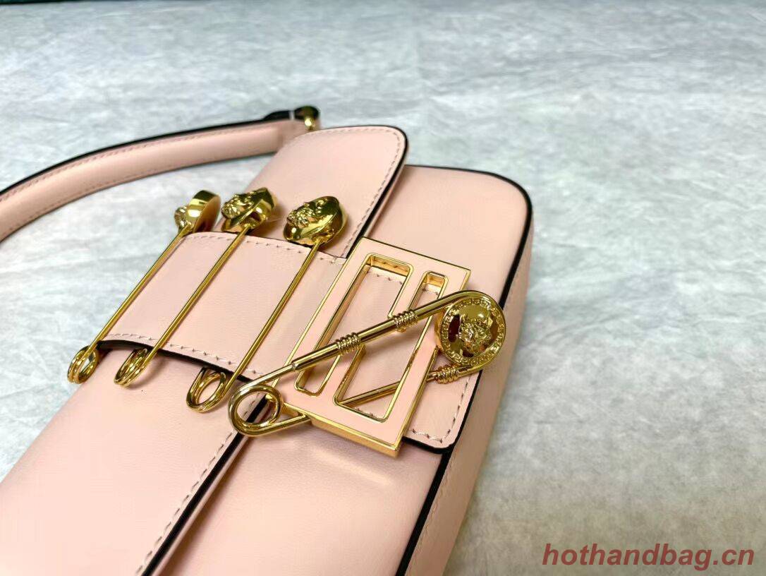 Fendi Brooch mini baguette Fendace leather bag 8BS066A pink Fendi Brooch mini baguette Fendace leather bag 8BS066A pink