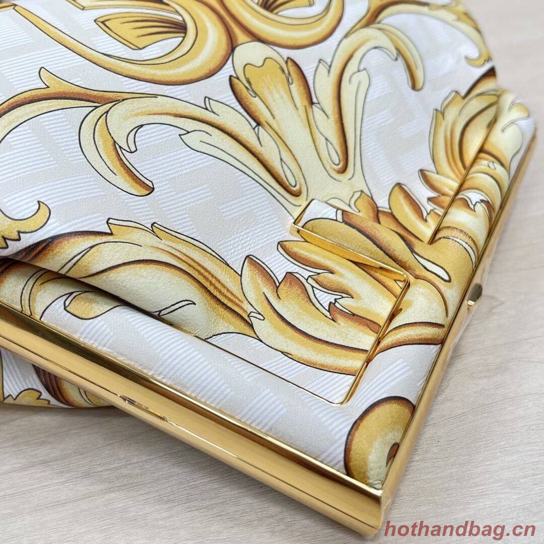 Fendi First Small Fendace White printed silk bag 8BP129 Fendi First Small Fendace White printed silk bag 8BP129