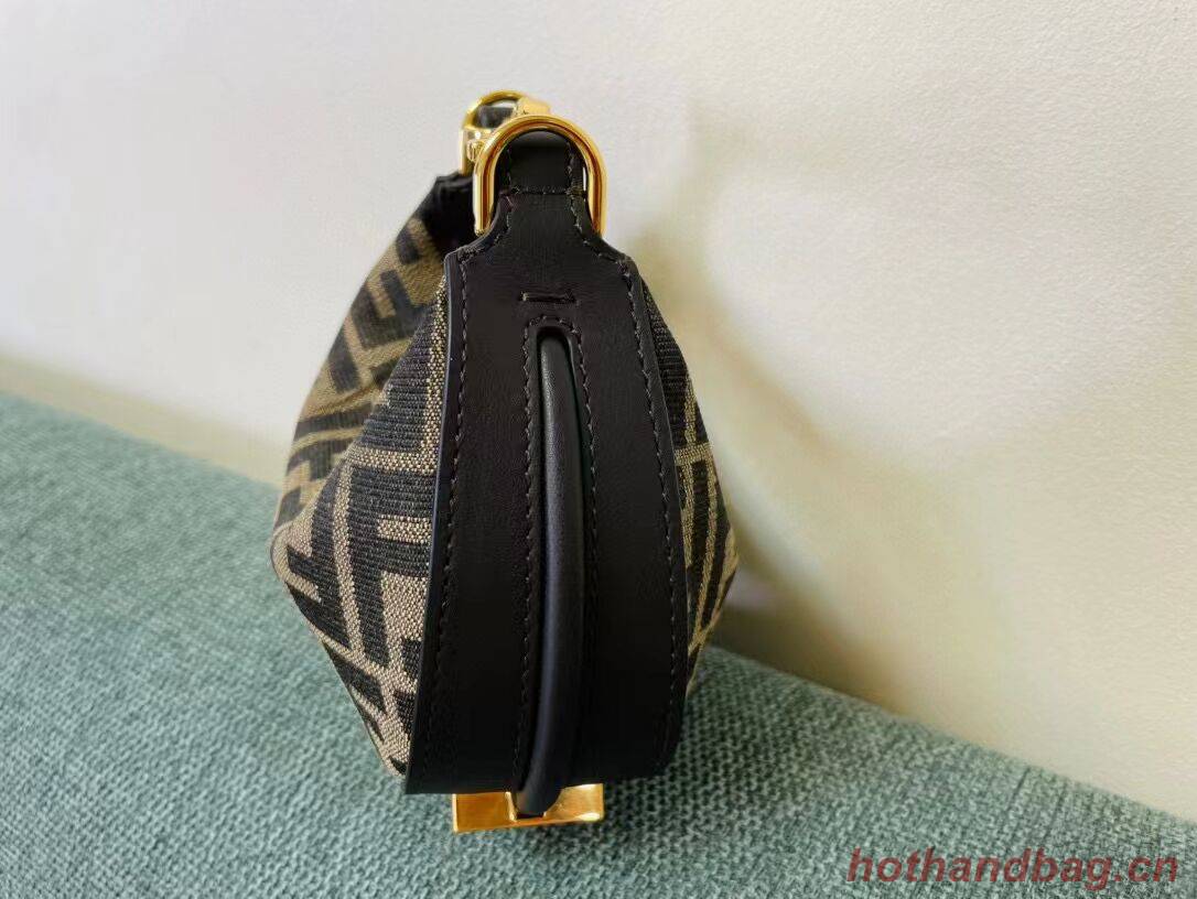 Fendi Nano Fendigraphy fabric bag charm 8BR5527 brown Fendi Nano Fendigraphy fabric bag charm 8BR5527 brown