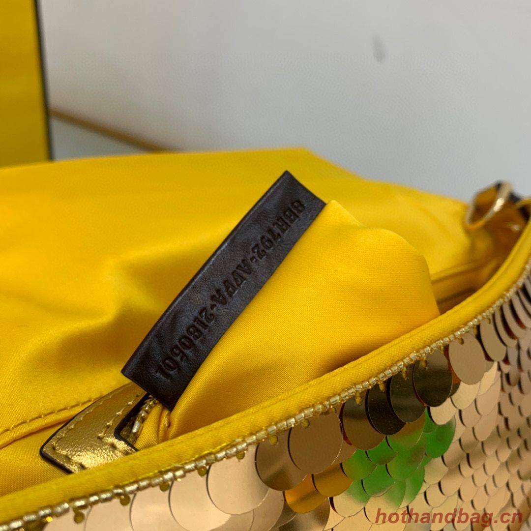 Fendi FF Baguette Gold Metal Sequin Embroidery Bag 2017 Gold Fendi FF Baguette Gold Metal Sequin Embroidery Bag 2017 Gold