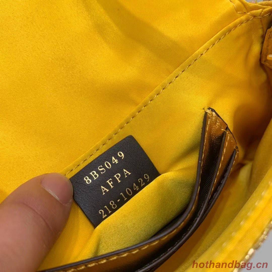 Fendi FF Baguette mini Gold Metal Sequin Embroidery Bag 2016 Gold Fendi FF Baguette mini Gold Metal Sequin Embroidery Bag 2016 Gold