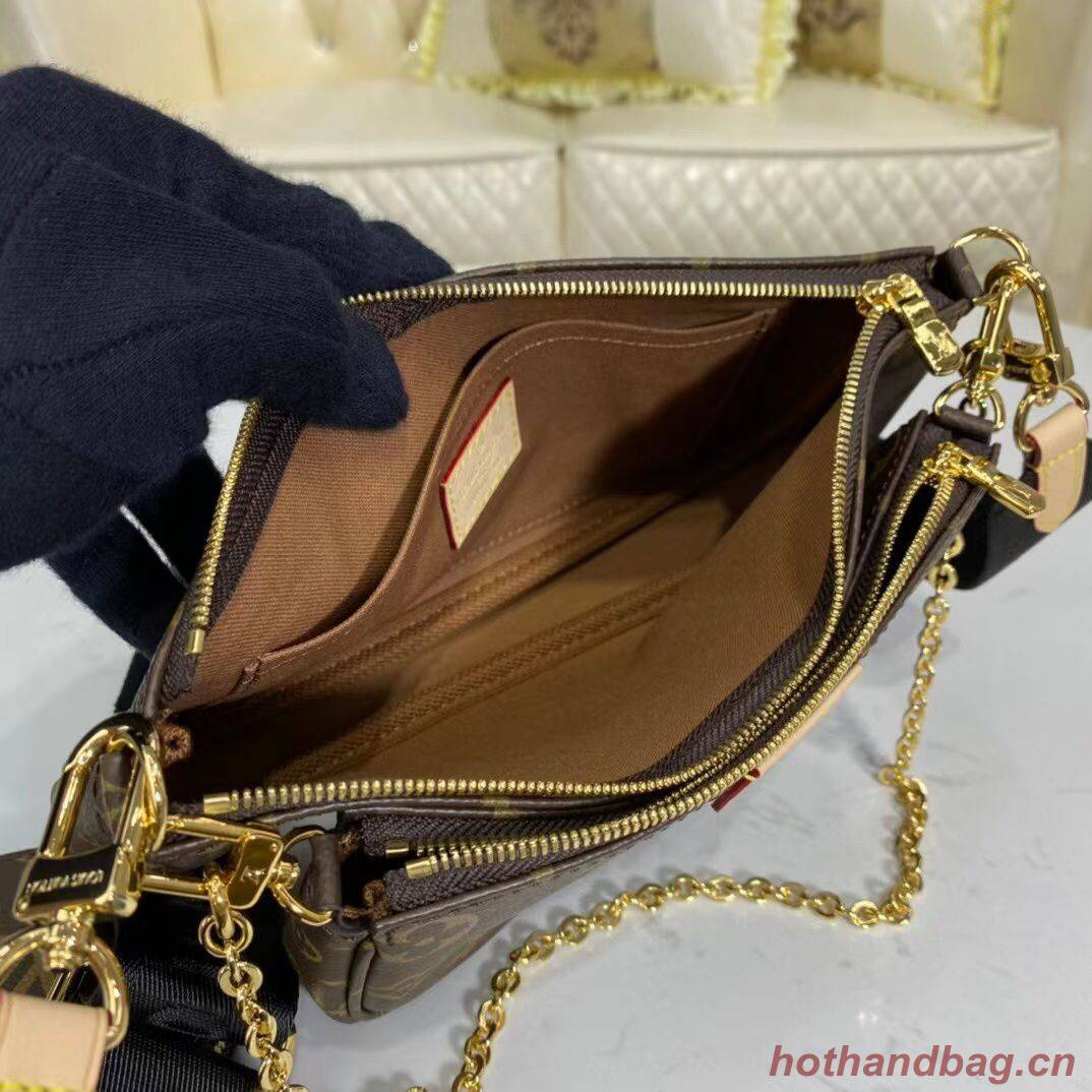 Louis vuitton original monogram canvas Shoulder Bag MULTI-POCHETTE ACCESSOIRES M44813 Black Louis vuitton original monogram canvas Shoulder Bag MULTI-POCHETTE ACCESSOIRES M44813 Black