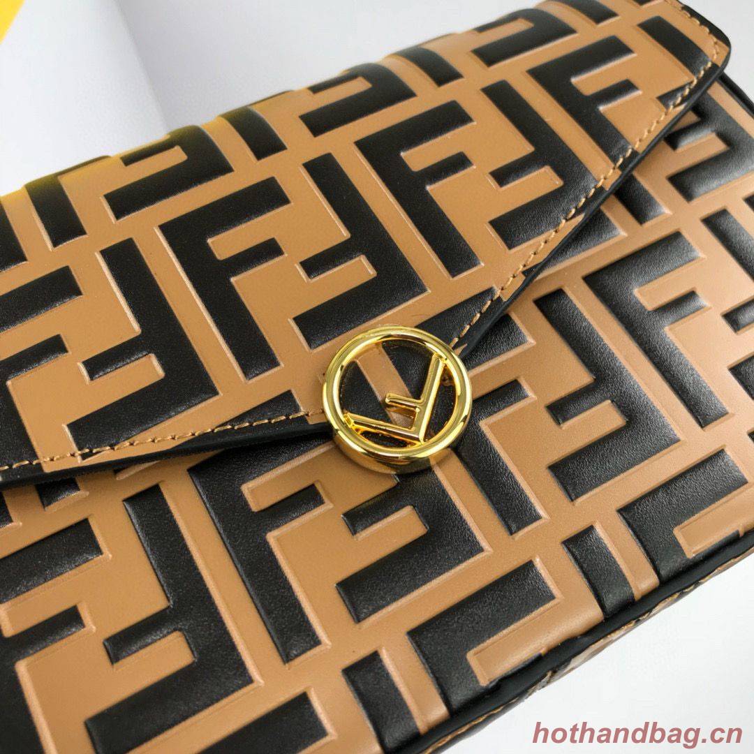 FENDI CHAIN FF Original Leather bag 8841 Brown FENDI CHAIN FF Original Leather bag 8841 Brown