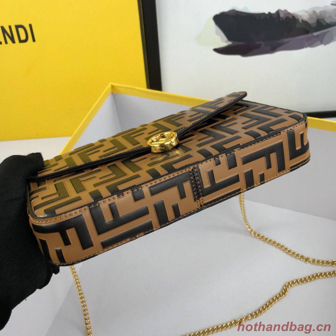 FENDI CHAIN FF Original Leather bag 8841 Brown FENDI CHAIN FF Original Leather bag 8841 Brown