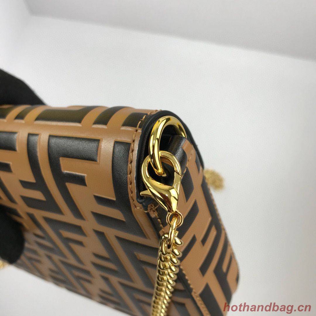 FENDI CHAIN FF Original Leather bag 8841 Brown FENDI CHAIN FF Original Leather bag 8841 Brown