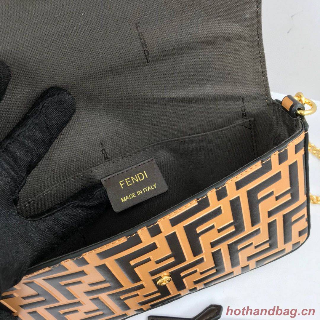 FENDI CHAIN FF Original Leather bag 8841 Brown FENDI CHAIN FF Original Leather bag 8841 Brown