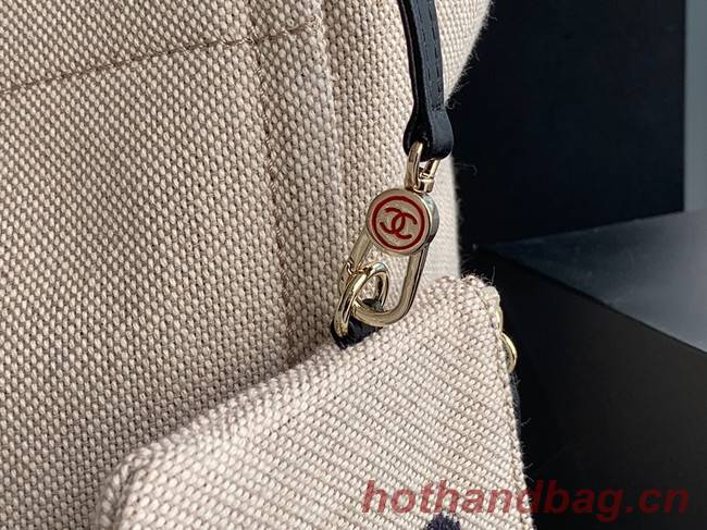 Chanel Canvas Tote Shopping Bag B66941 Beige