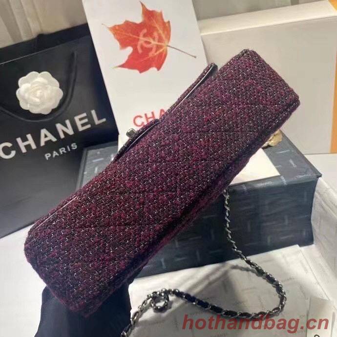 Chanel 2.55 Flap Bag 1112 Wine with Silver Hardware Chanel 2.55 Flap Bag 1112 Wine with Silver Hardware