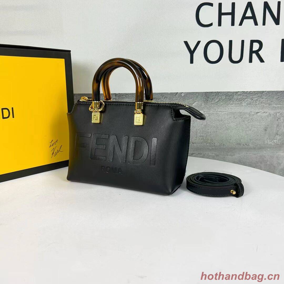 Fendi By The Way Mini Small leather Boston bag 8BS067A black Fendi By The Way Mini Small leather Boston bag 8BS067A black