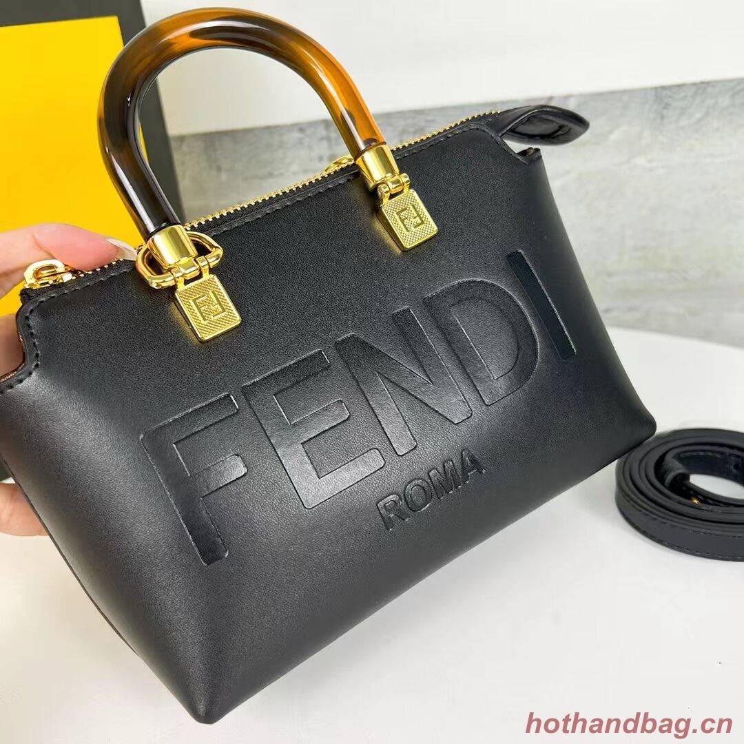 Fendi By The Way Mini Small leather Boston bag 8BS067A black Fendi By The Way Mini Small leather Boston bag 8BS067A black