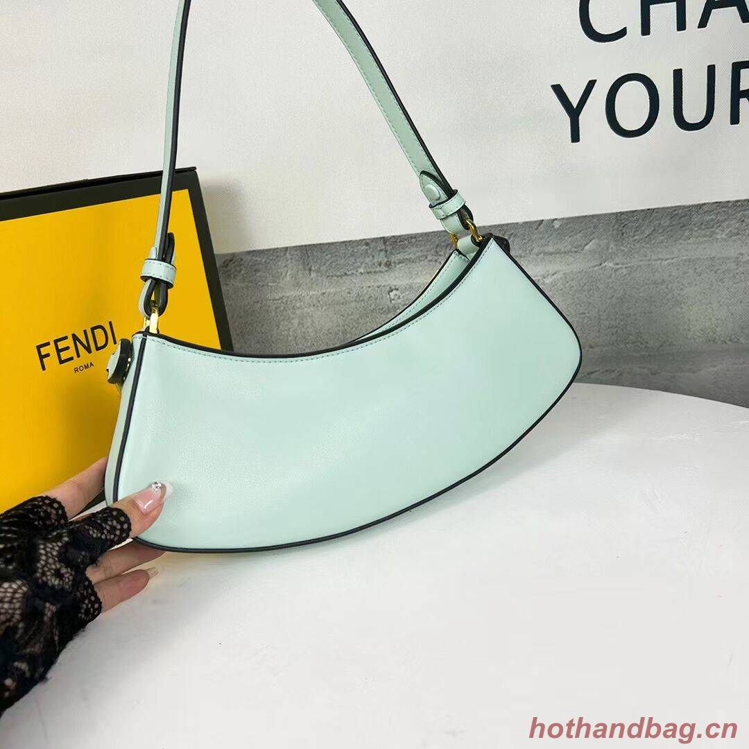 Fendi O Lock Swing Mint green leather pouch 8BS068A green Fendi O Lock Swing Mint green leather pouch 8BS068A green