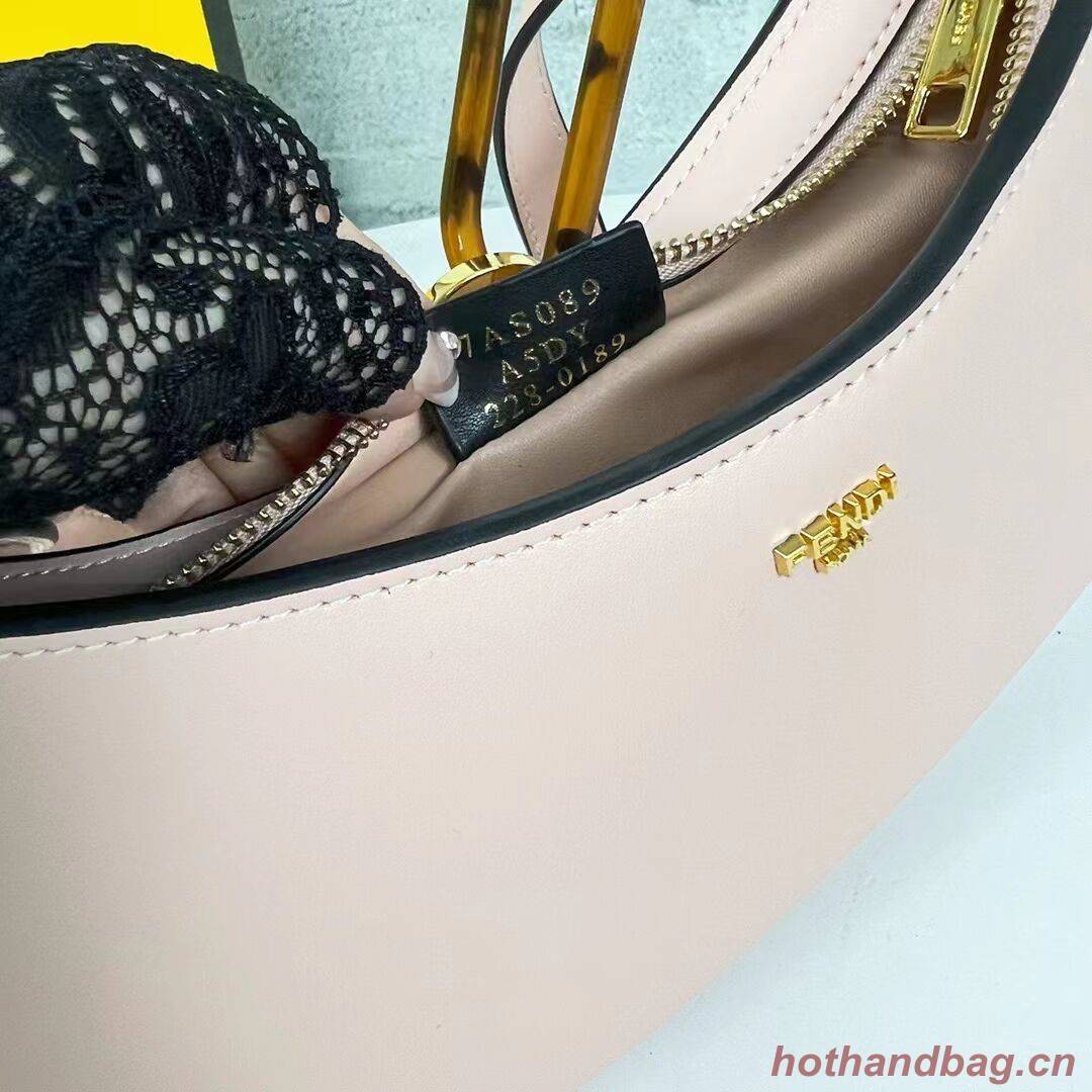 Fendi O Lock Swing Mint leather pouch 8BS068A light pink Fendi O Lock Swing Mint leather pouch 8BS068A light pink