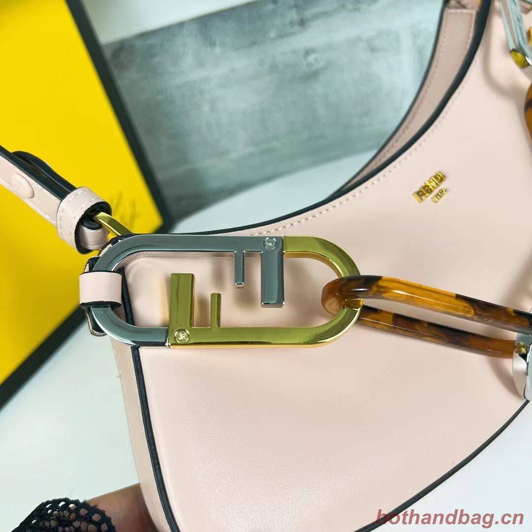 Fendi O Lock Swing Mint leather pouch 8BS068A light pink Fendi O Lock Swing Mint leather pouch 8BS068A light pink