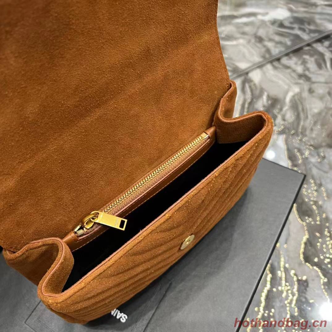 SAINT LAURENT COLLEGE MEDIUM CHAIN BAG IN LIGHT SUEDE WITH FRINGES 5317050 CINNAMON SAINT LAURENT COLLEGE MEDIUM CHAIN BAG IN LIGHT SUEDE WITH FRINGES 5317050 CINNAMON