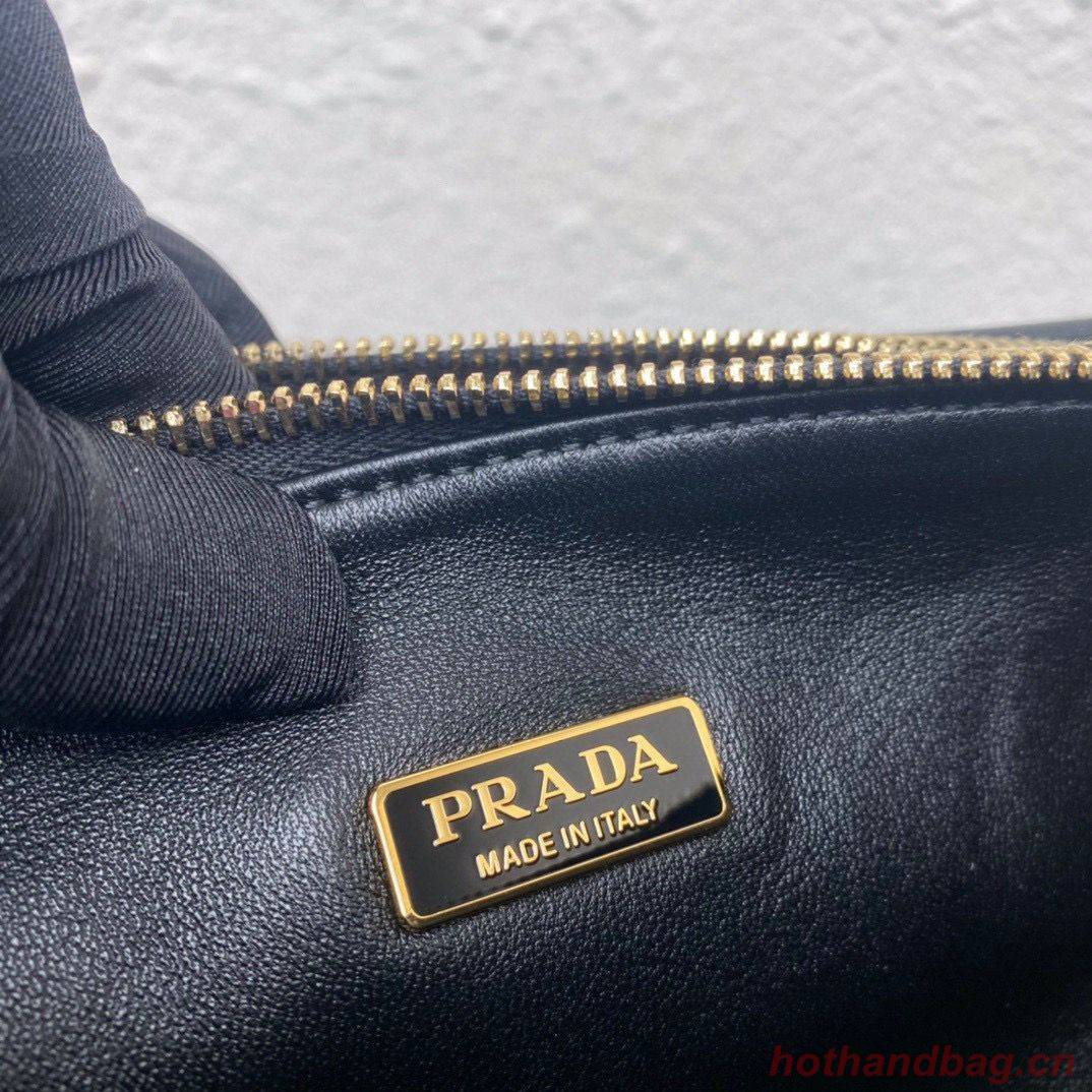 Prada Symbole leather and fabric mini bag 1BC176 Khaki Prada Symbole leather and fabric mini bag 1BC176 Khaki