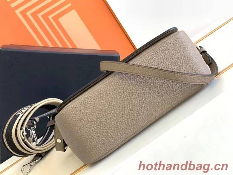 Prada Leather bag with shoulder strap 1DB443 gray Prada Leather bag with shoulder strap 1DB443 gray