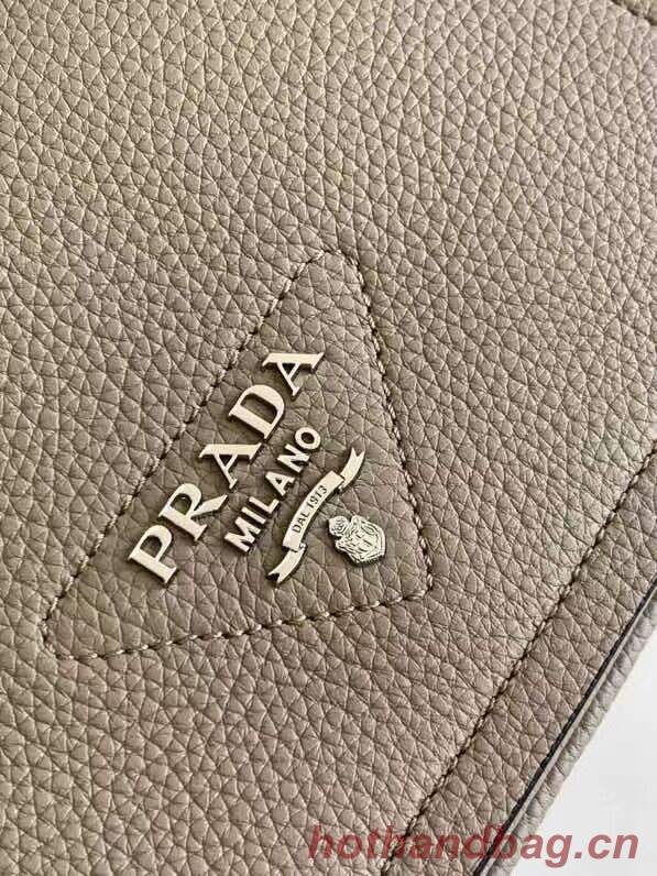 Prada Leather bag with shoulder strap 1DB443 gray Prada Leather bag with shoulder strap 1DB443 gray