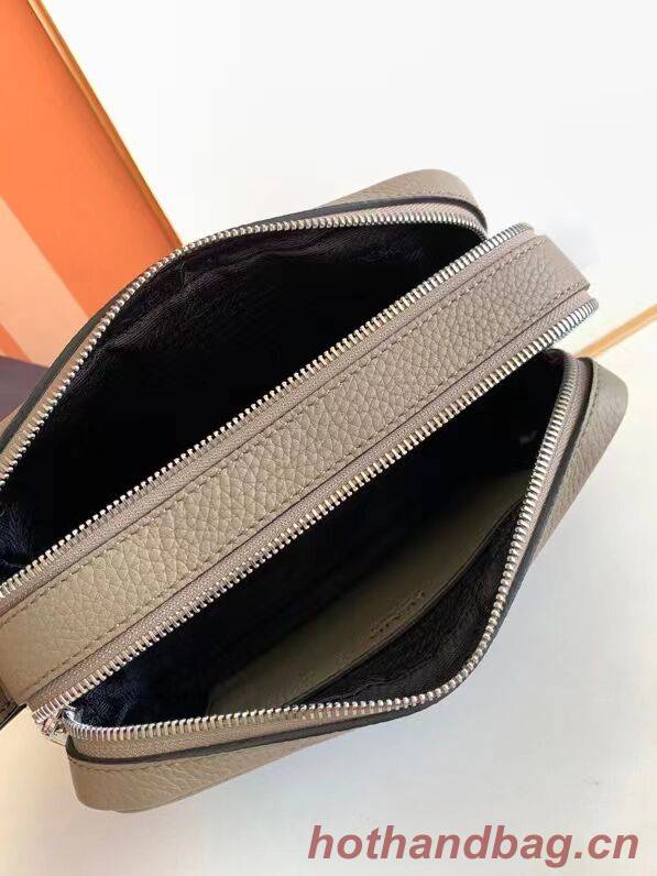 Prada Leather bag with shoulder strap 1DB820 gray Prada Leather bag with shoulder strap 1DB820 gray