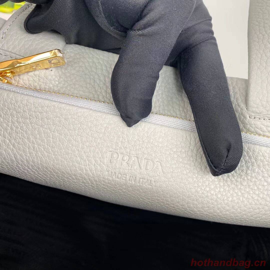 Prada leather tote bag 1AG833 gray Prada leather tote bag 1AG833 gray