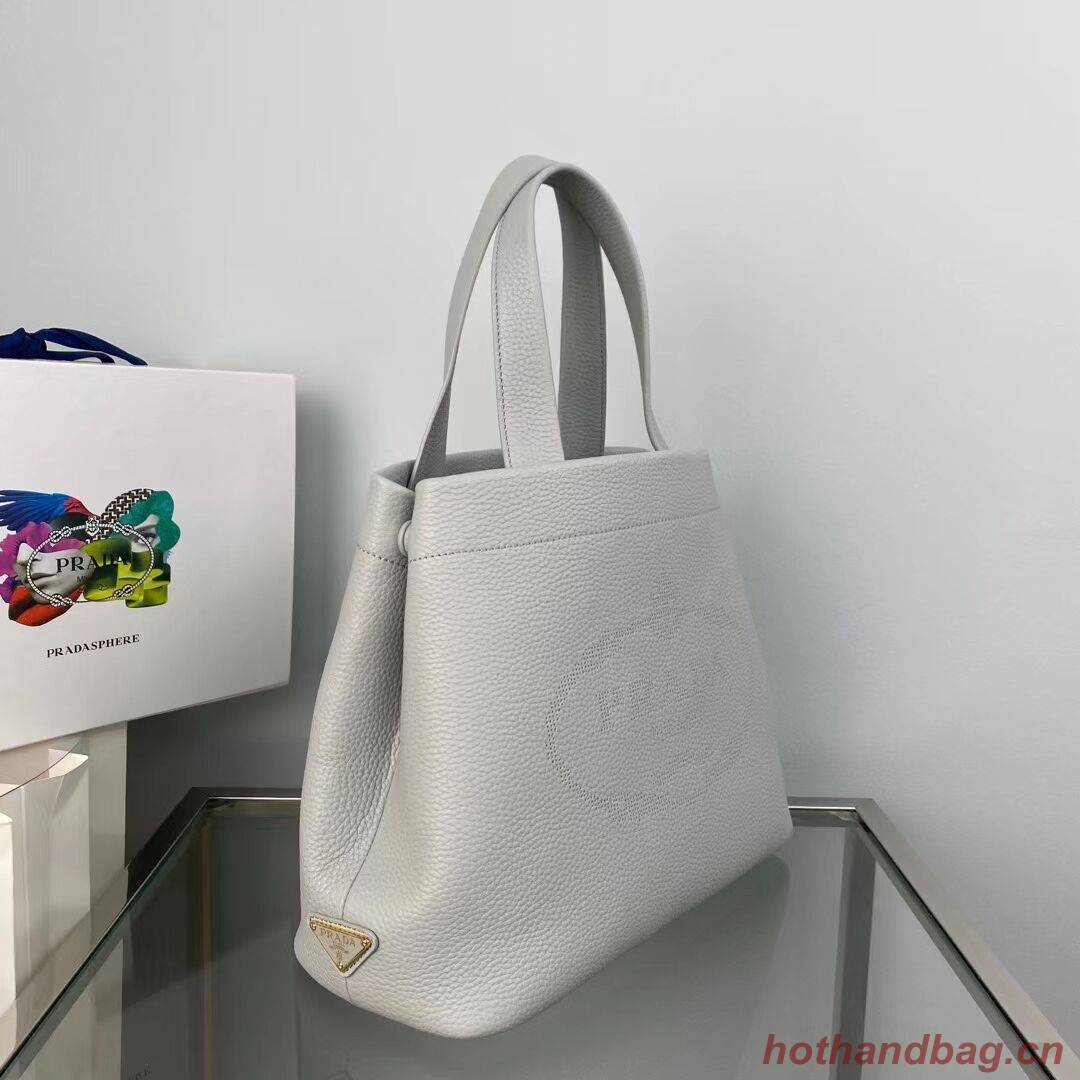 Prada leather tote bag 1AG833 gray Prada leather tote bag 1AG833 gray