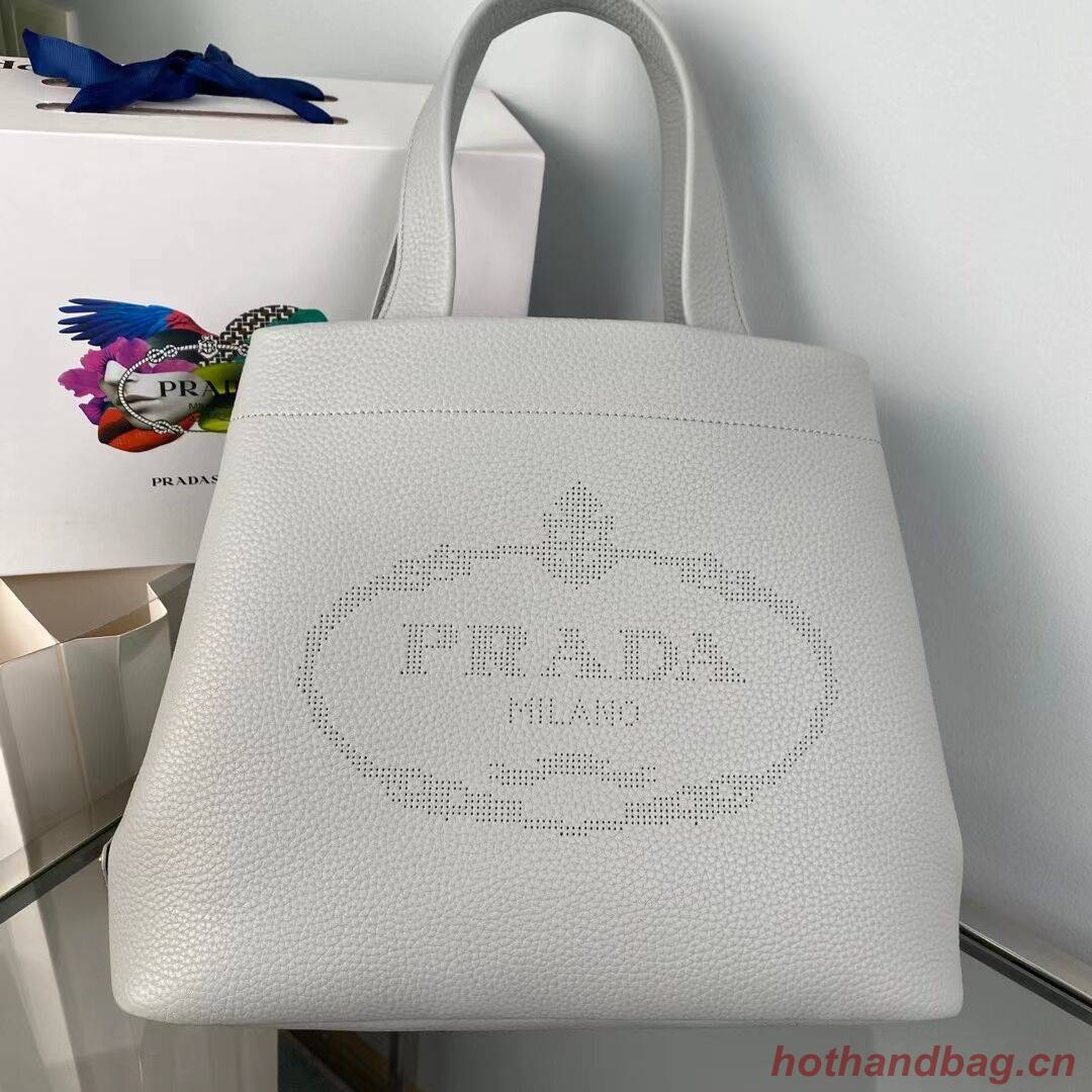 Prada leather tote bag 1AG833 gray Prada leather tote bag 1AG833 gray