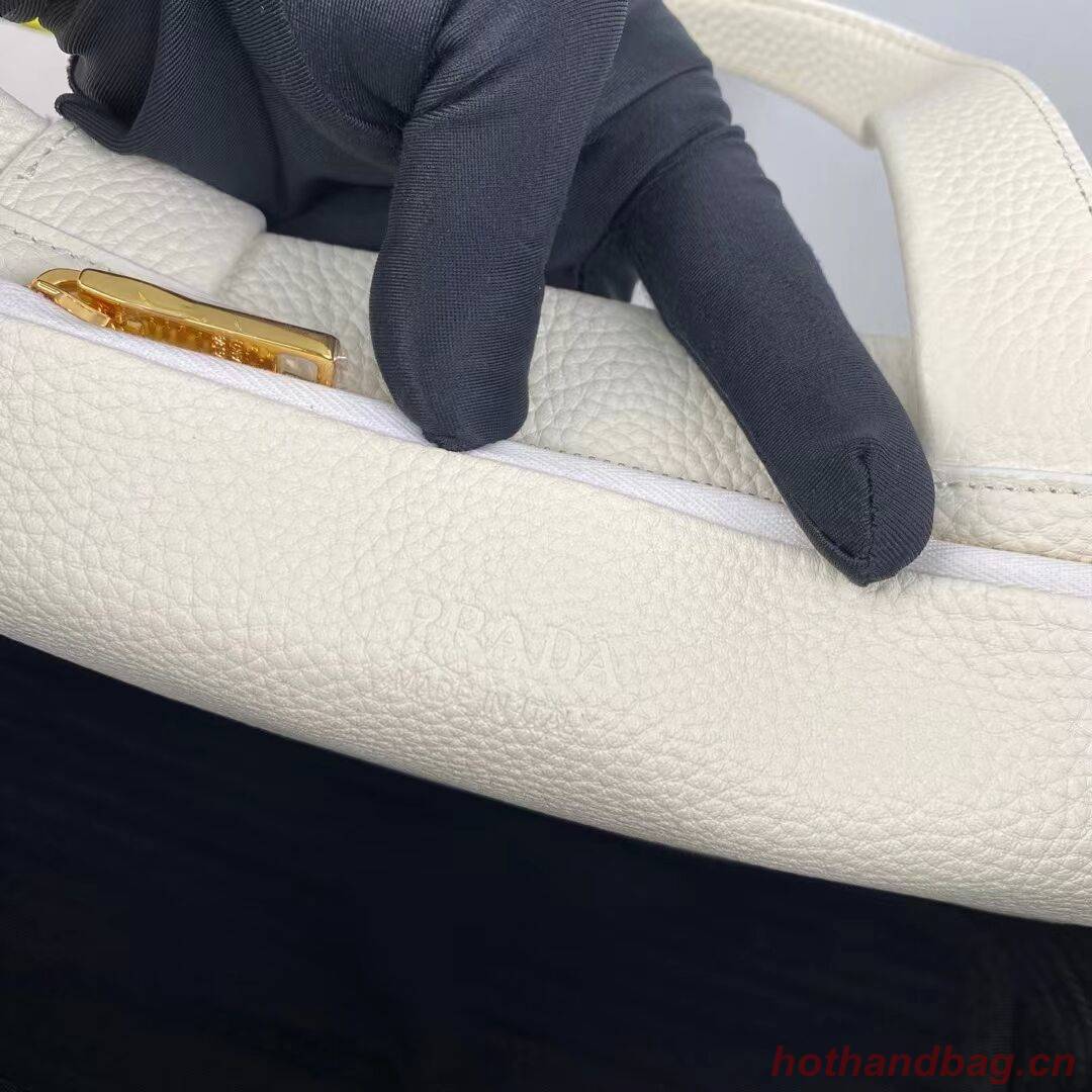 Prada leather tote bag 1AG833 white Prada leather tote bag 1AG833 white