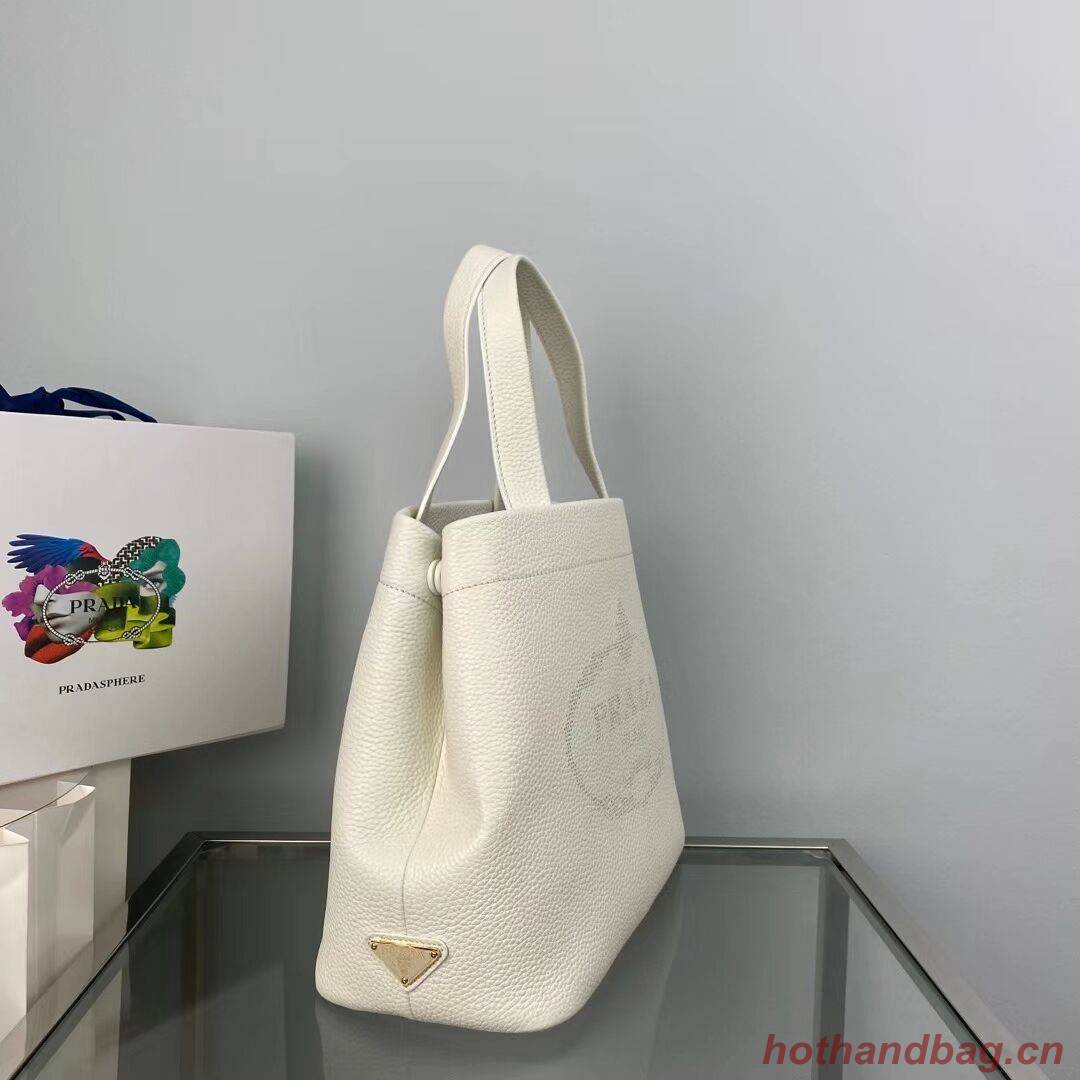 Prada leather tote bag 1AG833 white Prada leather tote bag 1AG833 white